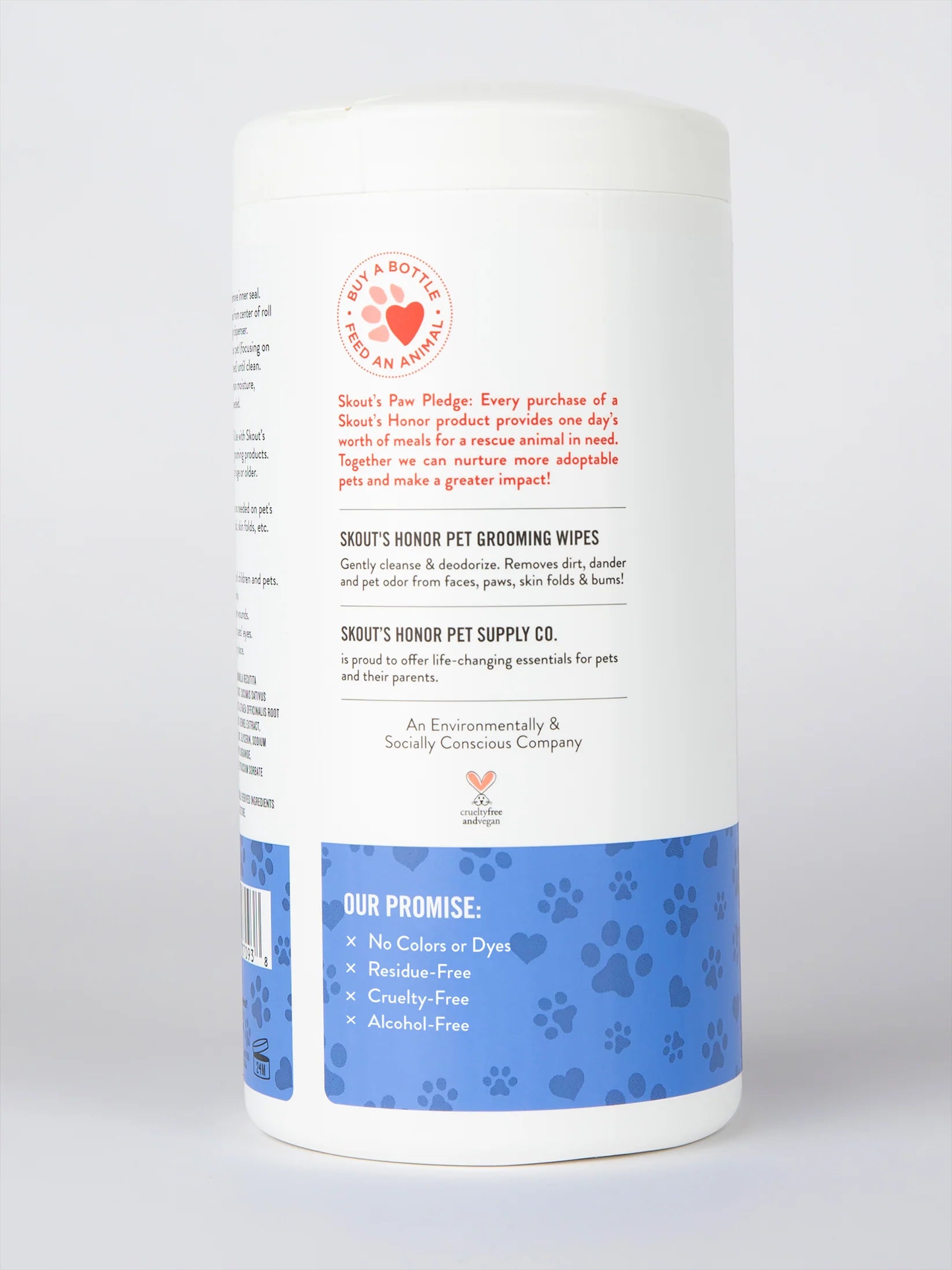 Skout's Honor Fragrance-Free Pet Grooming Wipes for Cats & Dogs – Gentle, Hypoallergenic Care
