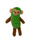 Fika’s Freaky Friends Pickle Monkey Squeaky Plush Dog Toy