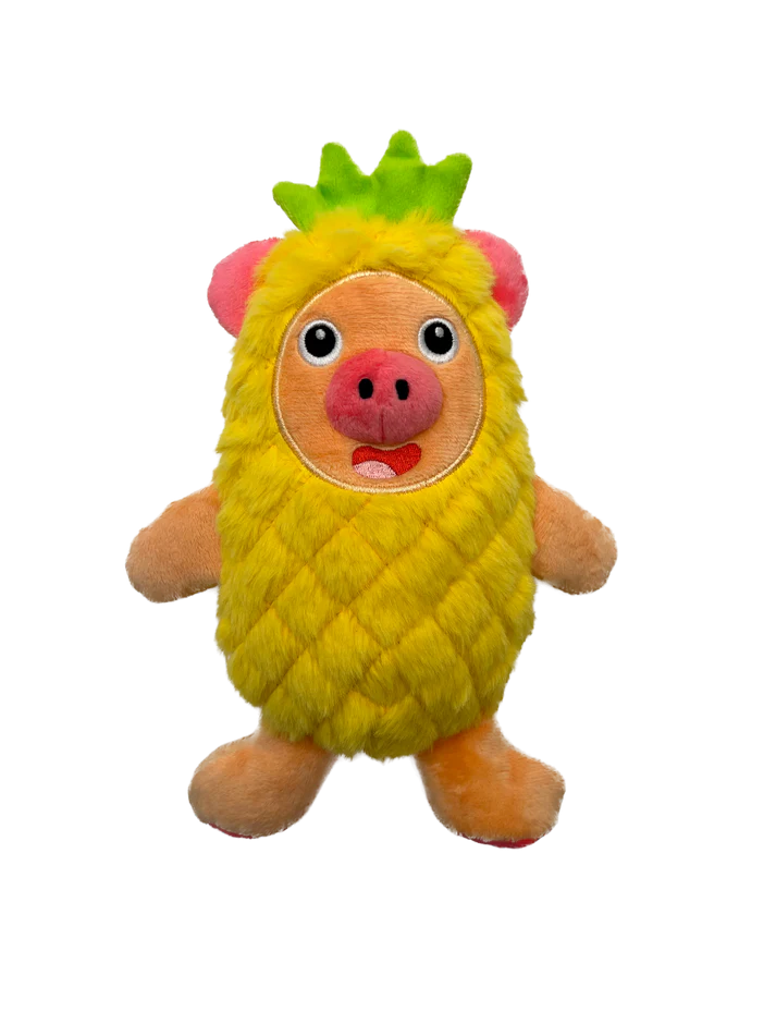 Fika’s Freaky Friends Pineapple Pig Squeaky Plush Dog Toy