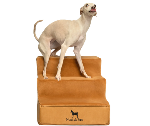 Faux Leather Dog Stairs | Noah & Paw