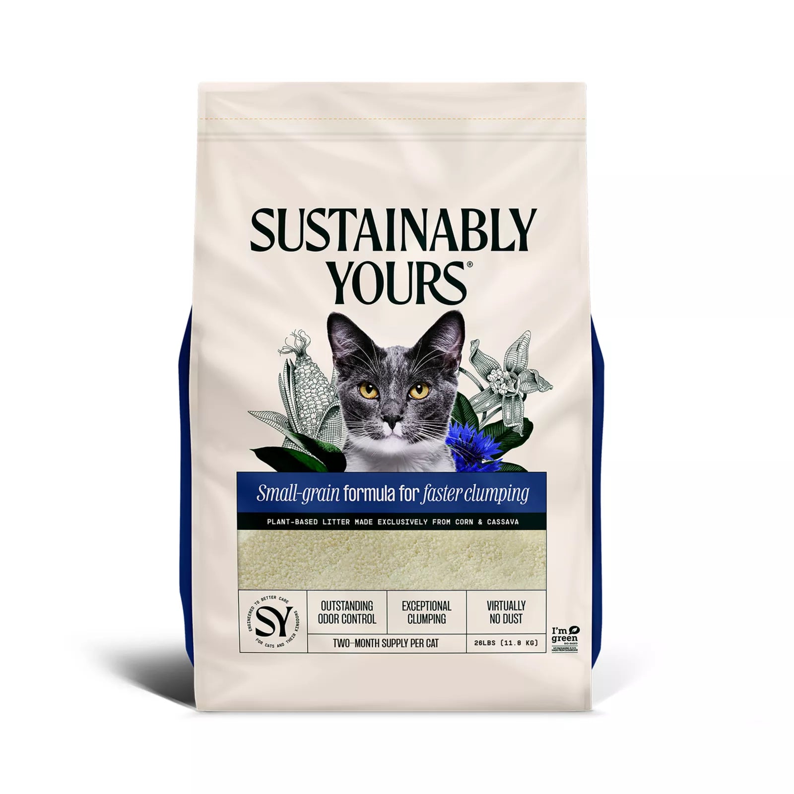 Sustainably Yours Cat Litter Small-Grain Formula 13 lbs