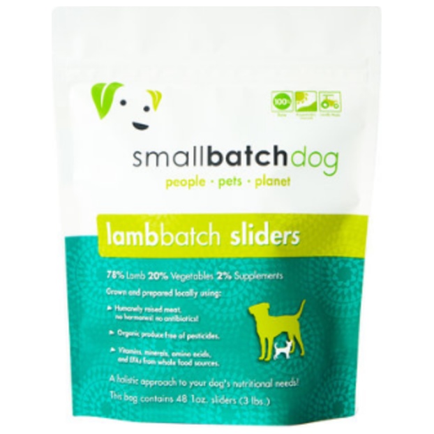 Smallbatch Lamb Sliders Frozen Dog Food 3lb Shinto s Pet