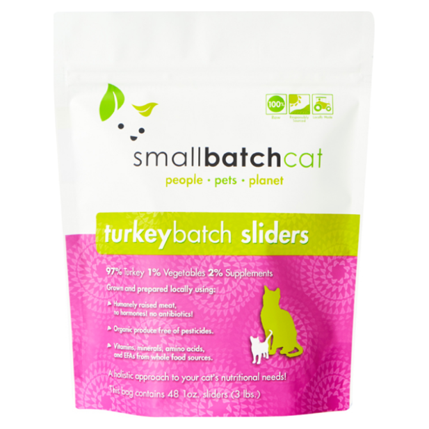 Smallbatch Turkey Sliders Frozen Cat Food 3lb Shinto s Pet