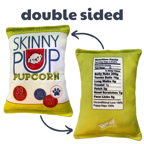 Huxley & Kent Skinny Pup Pupcorn Plush Dog Toy