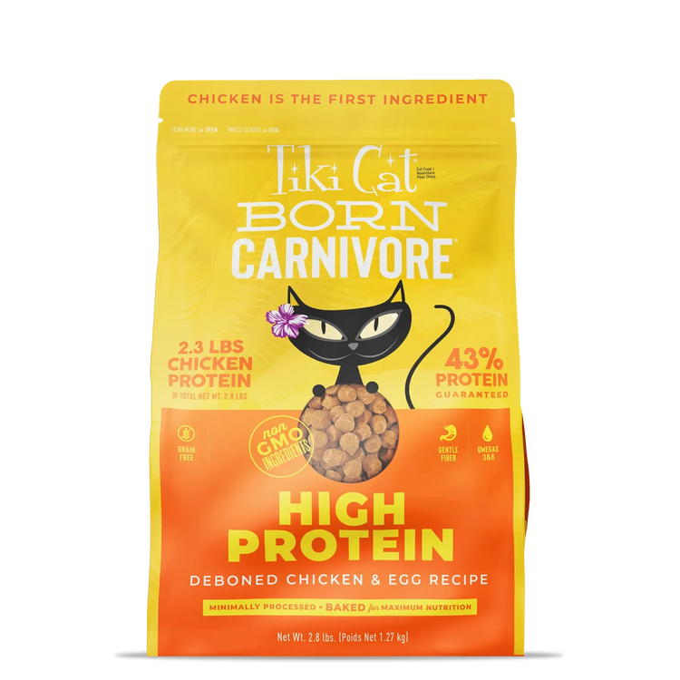 Tiki Cat Born Carnivore Chicken & Egg Dry Cat Food – 2.8 lb