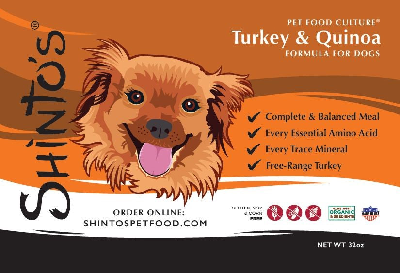 Shinto’s Turkey & Quinoa Balance Formula product label