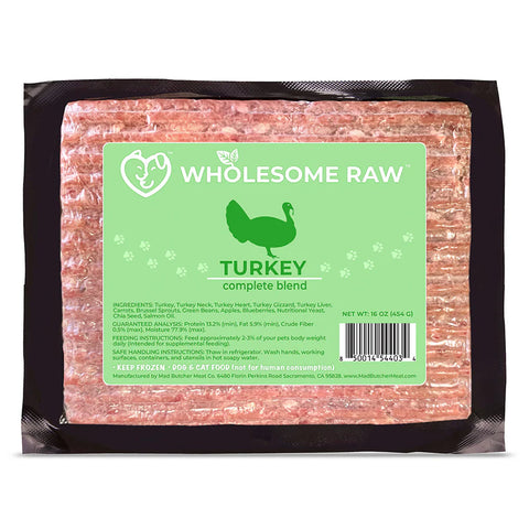 Wholesome Raw Turkey & Vegetable Mix – 16 oz