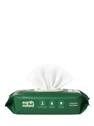 Earth Rated Unscented Dog Wipes – 60 Count