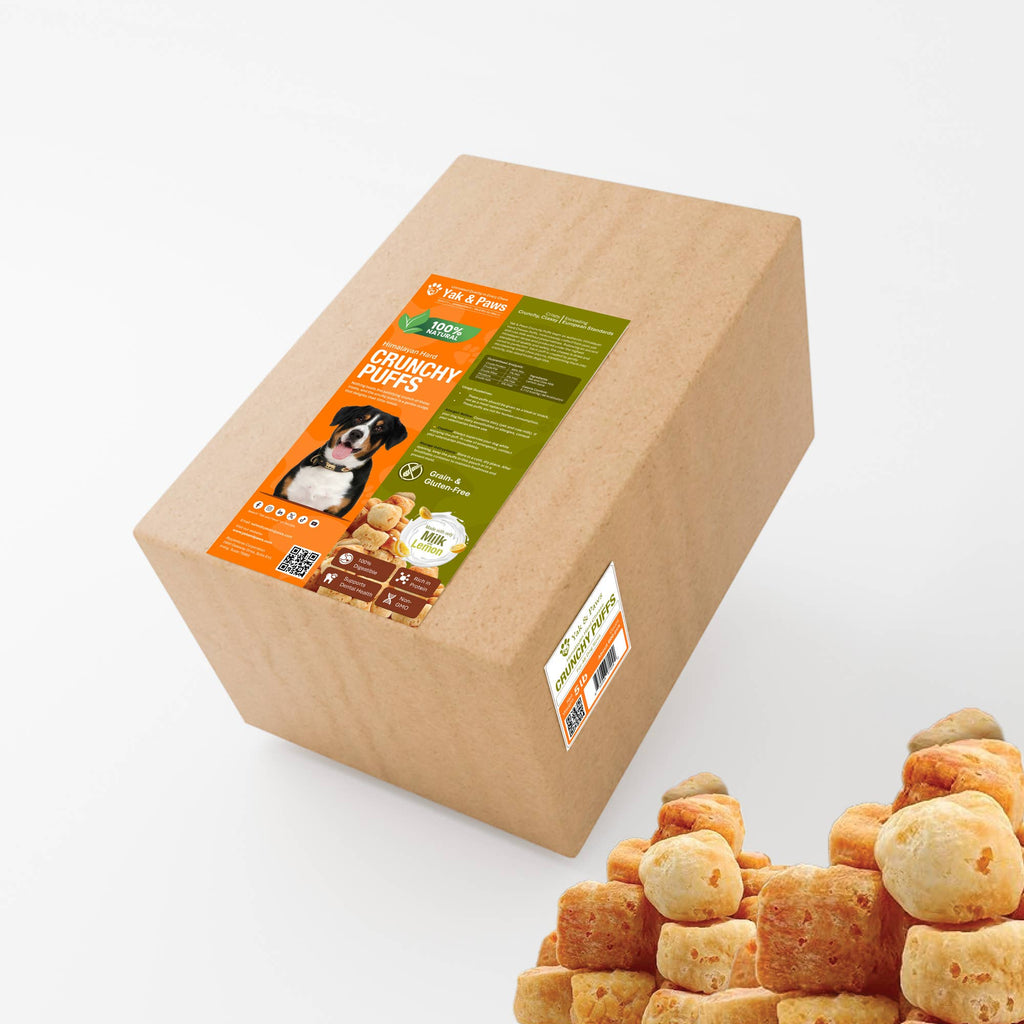 Himalayan Yak Cheese Puffs – Crunchy Dog Treats mixed sizes