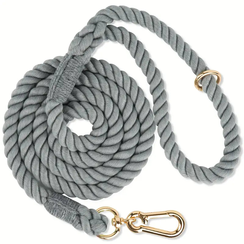 Braided Dog Leash – Grey