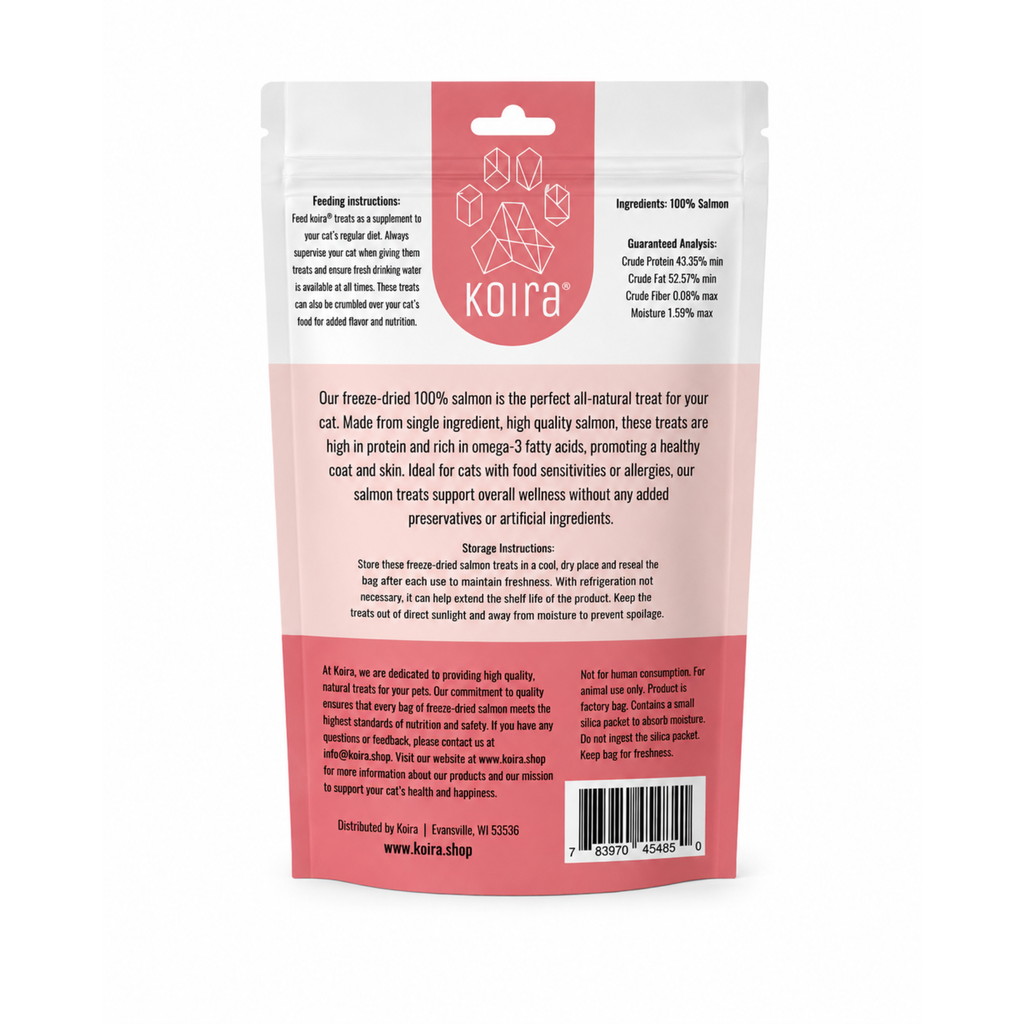 Koira Freeze-Dried Salmon Cat Treats – 2 oz