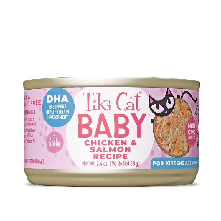 Tiki Cat Baby Chicken & Salmon Kitten Food – 2.4 oz