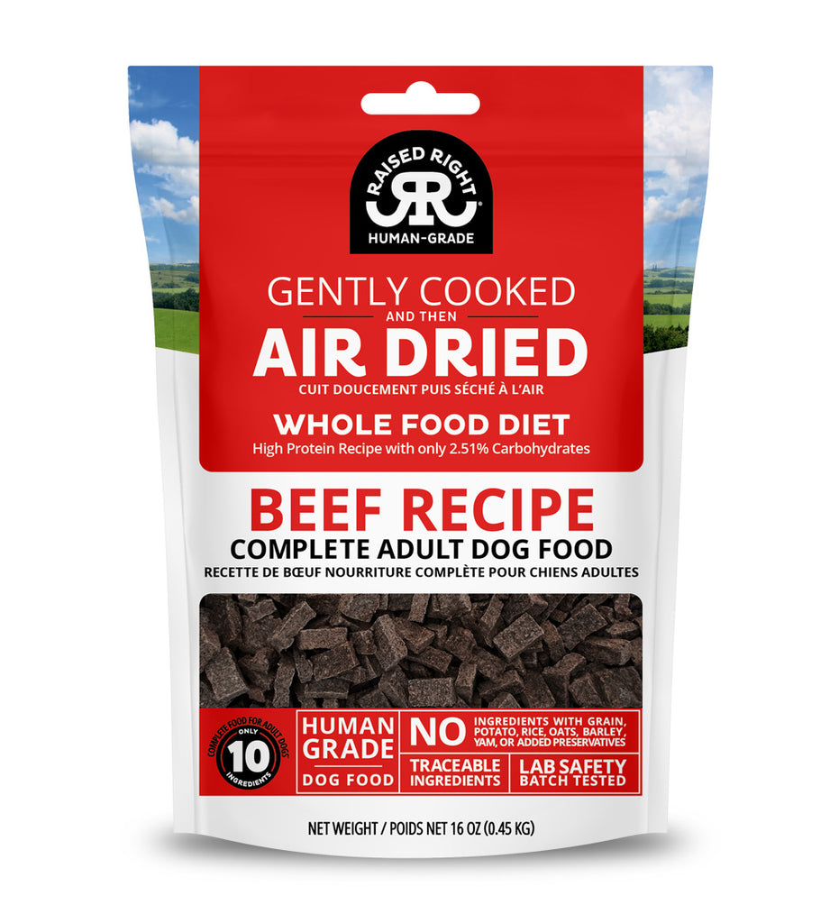 Raised Right Beef Gently Cooked Air-Dried Dog Food