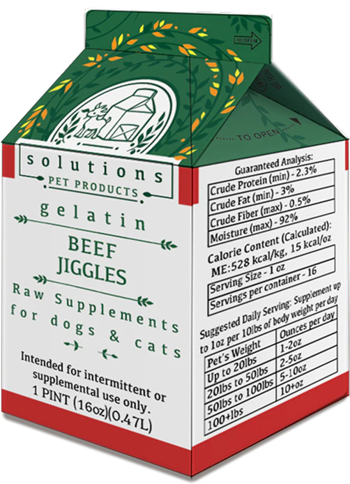 Solutions Pet Products Beef Jiggles – 16 oz