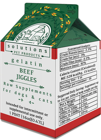 Solutions Pet Products Beef Jiggles – 16 oz
