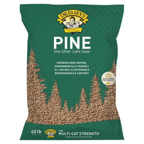 Dr. Elsey's Pine Cat Litter - Environmentally Friendly, Biodegradable & Sustainable 40 lbs