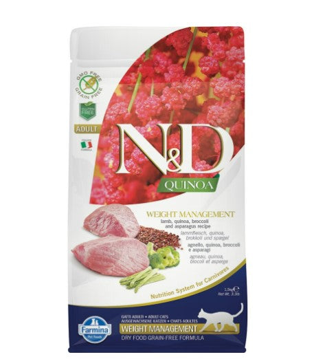 N&D - Lamb, Quinoa, Broccoli & Asparagus Dry Food for Cats - 3.3 lbs