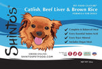 Shinto’s Catfish & Beef Liver with Brown Rice Foundation Formula product label