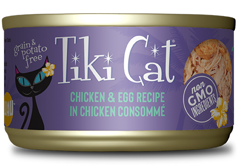 Tiki Cat Chicken & Egg Recipe in Chicken Consomme 2.8 oz