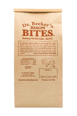 Dr. Becker’s Bison Bites – Bison Liver Dog & Cat Treats, 5 oz — front