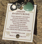 Crystal Pet Love Pet Pendant - Green Aventurine Heart