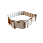 Local Beach Stripe Adjustable Dog Collar – Tan
