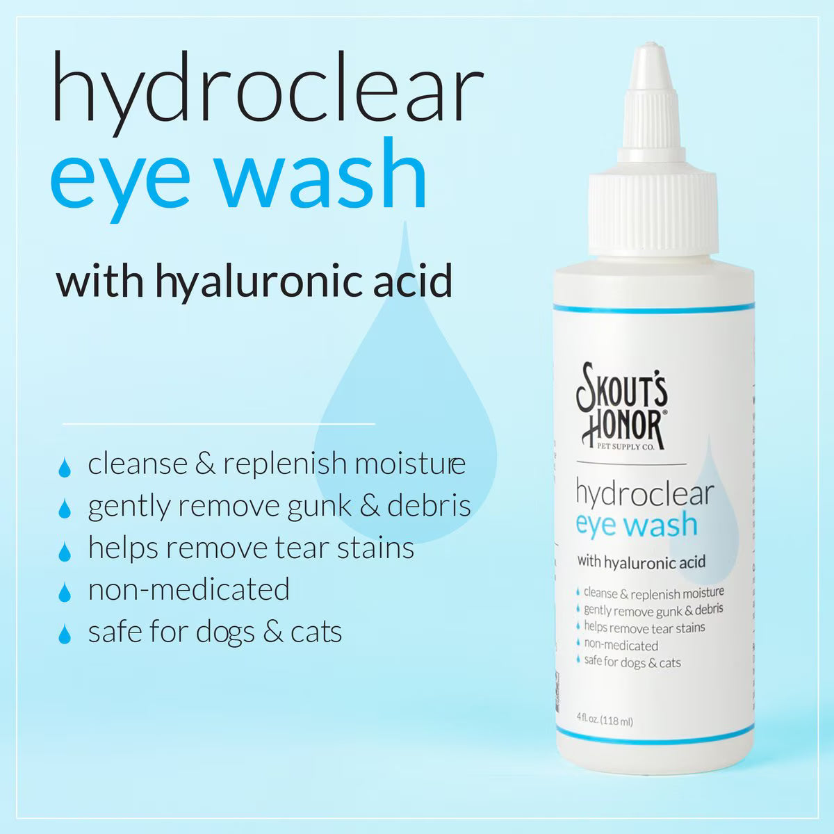Skout’s Honor HydroClear Eye Wash – Dogs & Cats