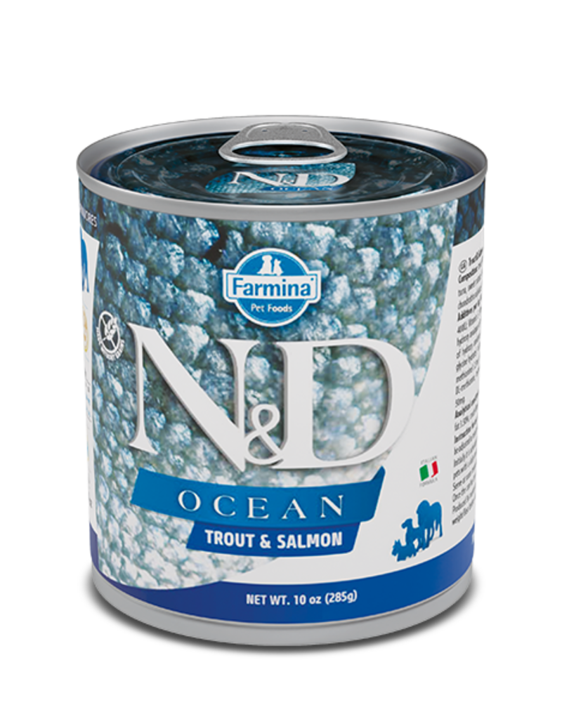 N&D Grain Free Ocean Trout & Salmon Stew Canned food for Dogs - 10 oz.