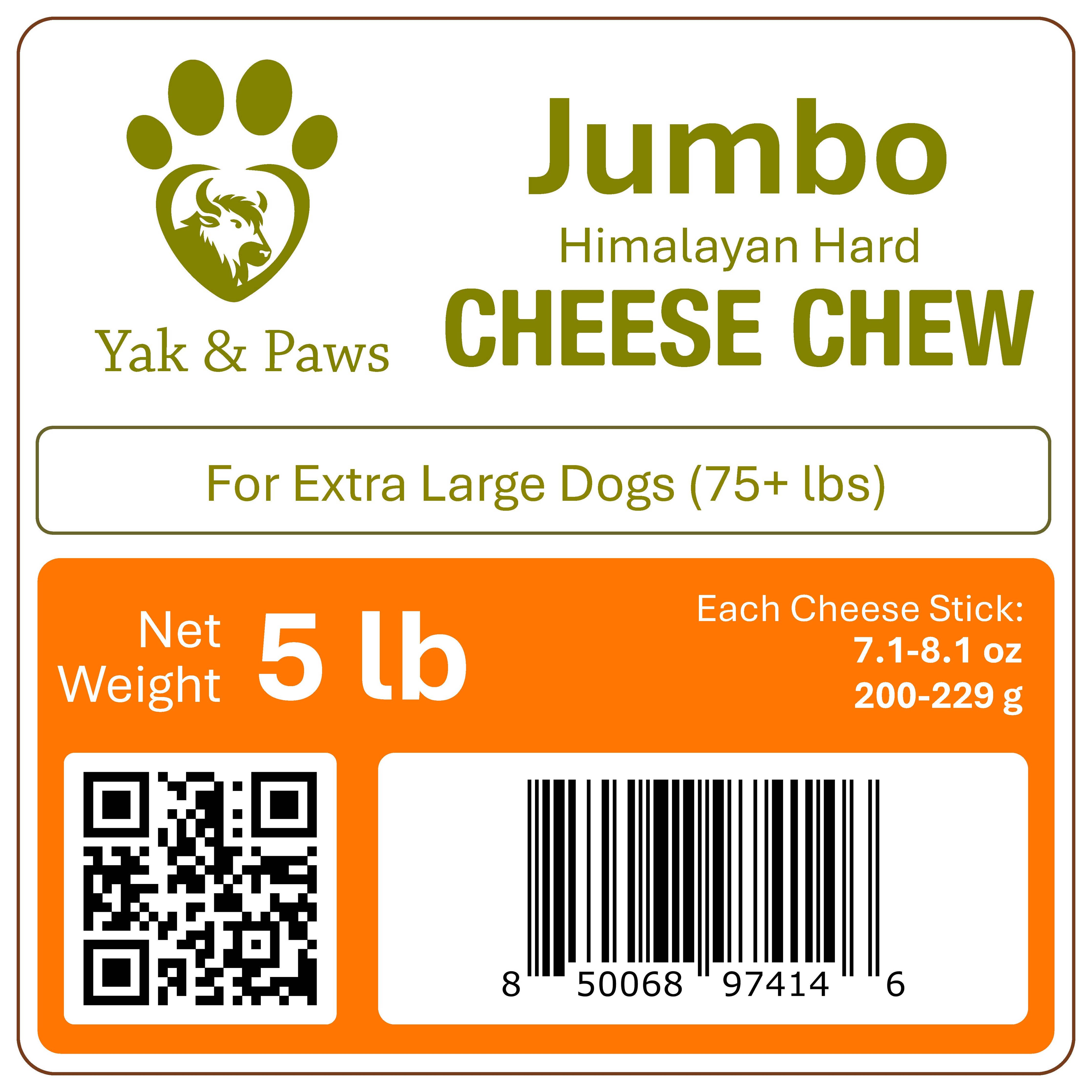 Himalayan Yak Cheese Dog Chews – 5 LB Bulk Sizes