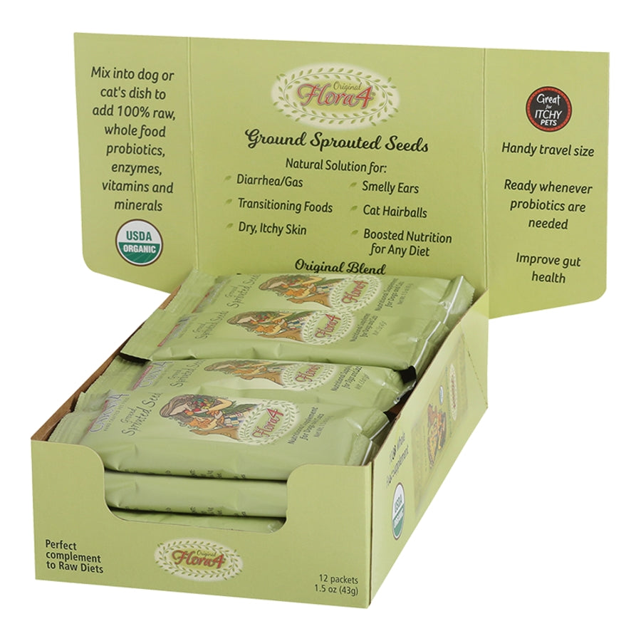 CARNA4 Flora4 Original Ground Sprouted Seeds -Dog & Cat Supplement