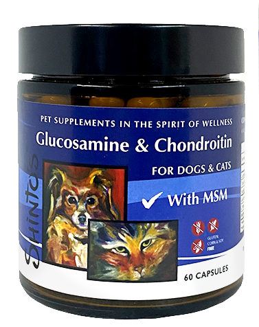 Glucosamine & Chondroitin with MSM for Pets - Joint Support Supplement - 60 Capsules