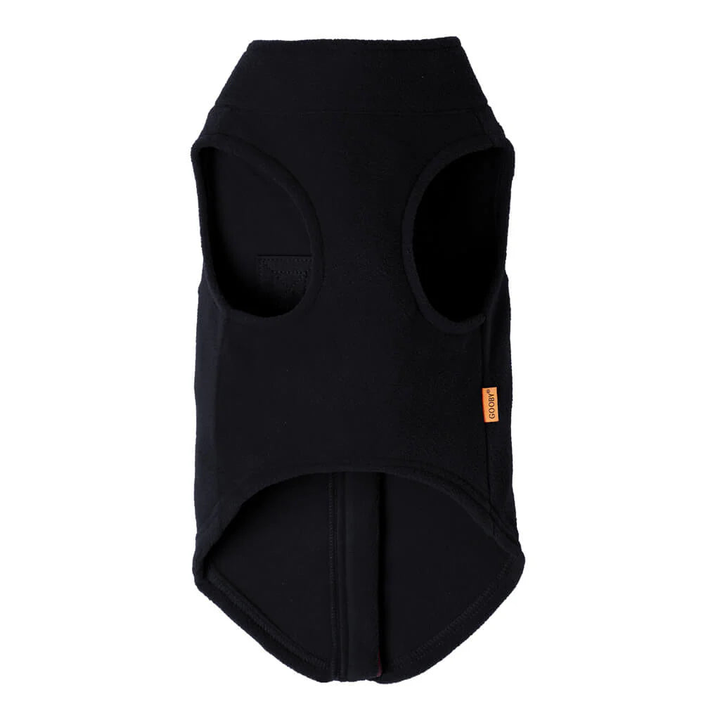 Gooby Zip Up Dog Fleece Vest – Black