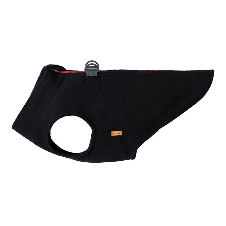 Gooby Zip Up Dog Fleece Vest – Black