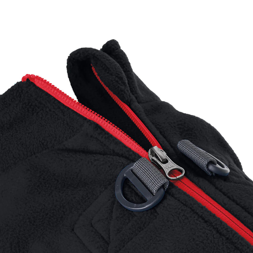 Gooby Zip Up Dog Fleece Vest – Black