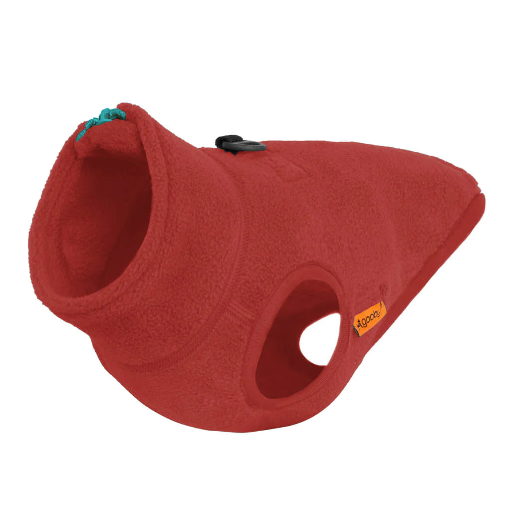 Gooby Half Zip Up Fleece Vest - Burgundy