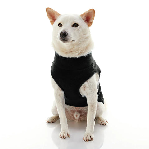 Gooby Zip Up Dog Fleece Vest – Black