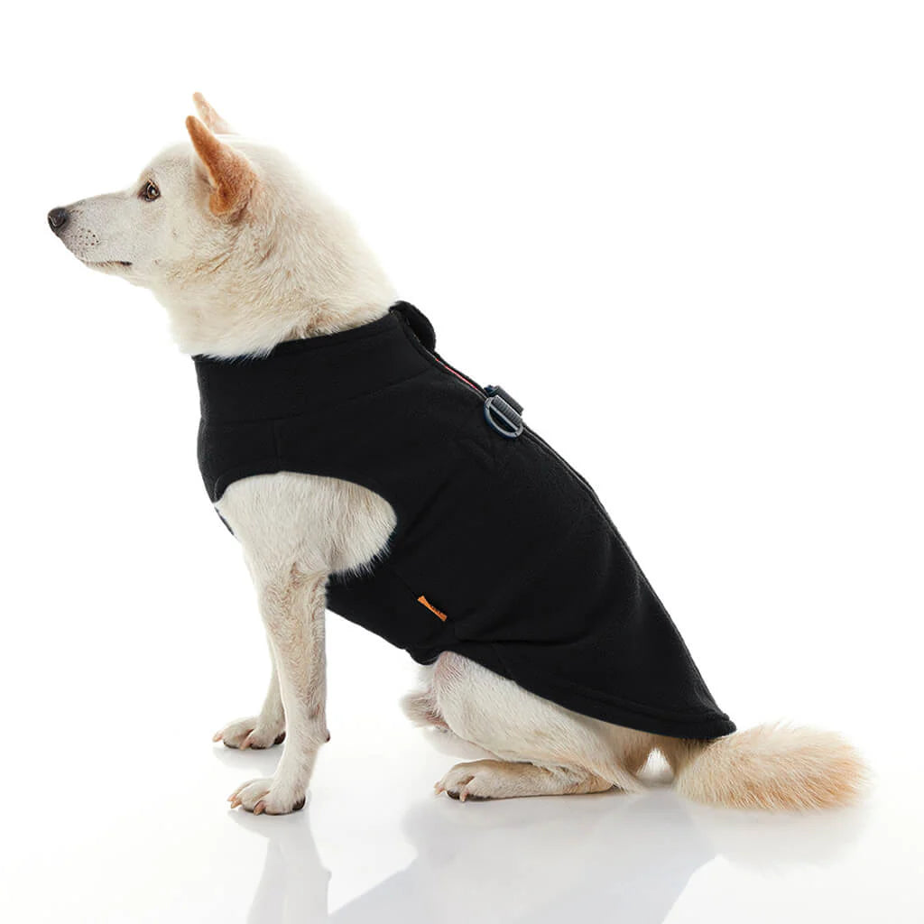 Gooby Zip Up Dog Fleece Vest – Black