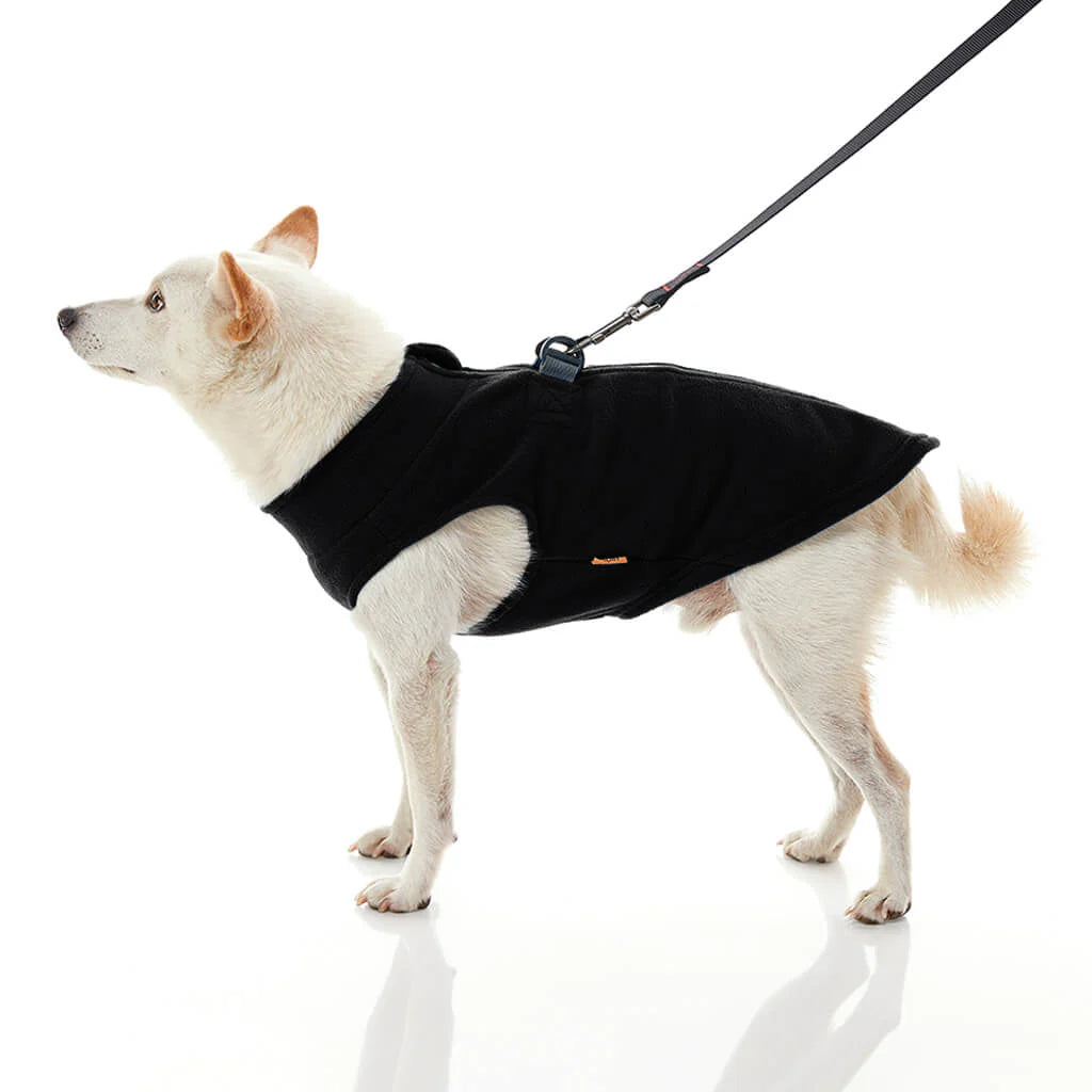 Gooby Zip Up Dog Fleece Vest – Black