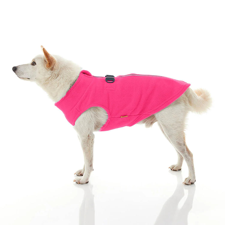 Gooby Zip Up Dog Fleece Vest – Pink
