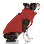 Gooby Half Zip Dog Fleece Vest – Burgundy