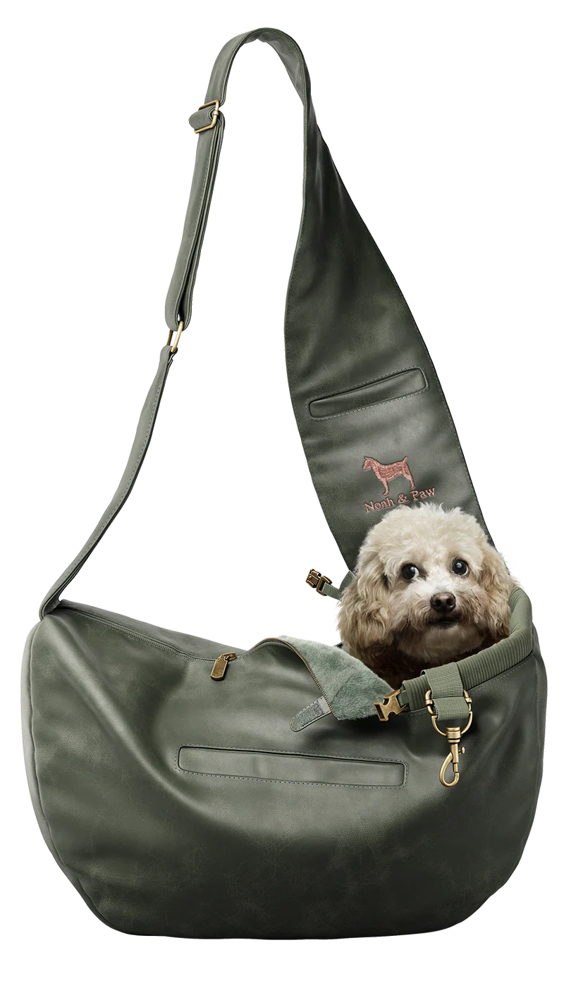 Noah & Paw Vegan Leather Pet Sling Carrier – S/M