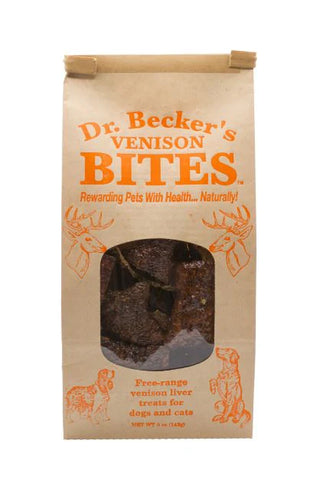 Dr. Becker’s Venison Bites – Venison Liver Dog & Cat Treats, 5 oz