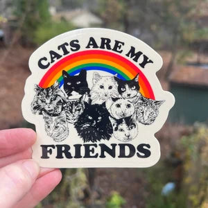 Astral Weekend “Cats Are My Friends” Vinyl Sticker
