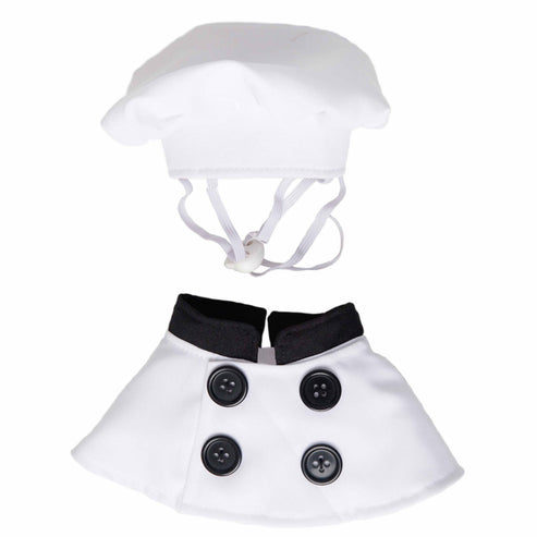 Chef Dog Costume with Hat and Buttoned Coat