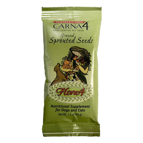 CARNA4 Flora4 Original Ground Sprouted Seeds -Dog & Cat Supplement