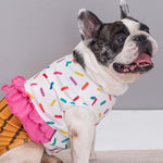 Cupcake Dog Costume with Sprinkles and Pink Ruffles
