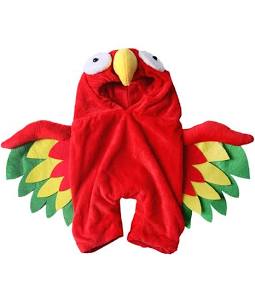 Colorful Parrot Dog Costume with Hood and Wings