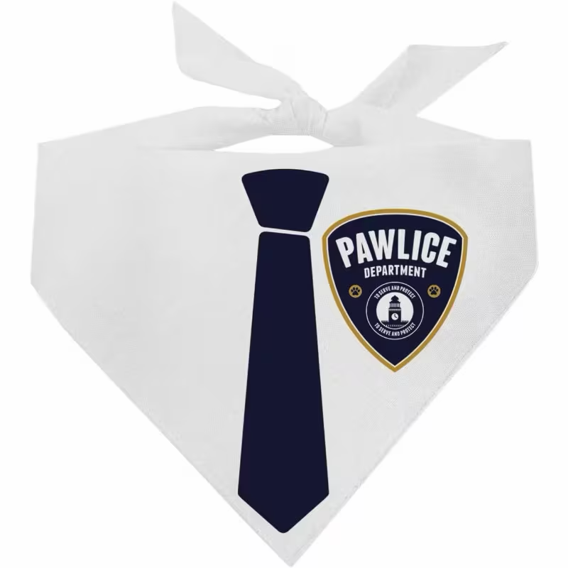 “Pawlice Department” Pet Bandana with Officer Tie