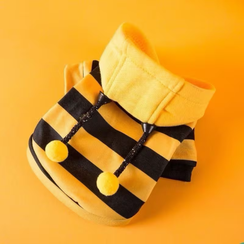 Bumblebee Dog Hoodie Costume with Antennae