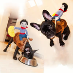 Cowboy Rider Dog Costume with Plush Rodeo Figure